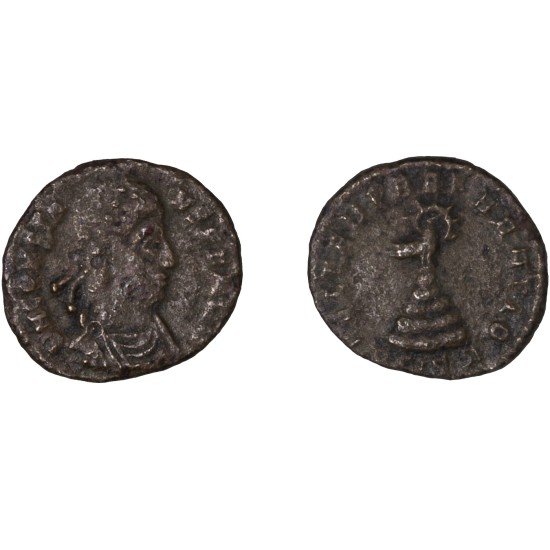 Moneda Imperio Romano ¼ de maiorina Constante 348-349 d.C.
