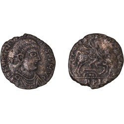 Moneda Imperio Romano Maiorina imitativa Magnencio después de 350 d.C.
