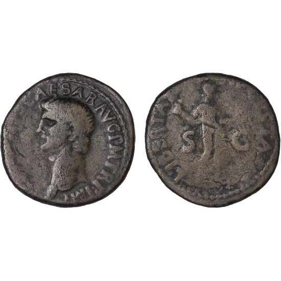 Moneda Imperio Romano As Claudio I 41-42 d.C.