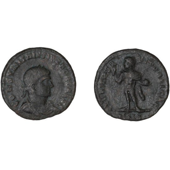 Moneda Imperio Romano Follis Constantino II 317 d.C.