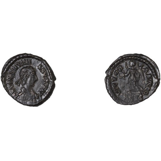 Moneda Imperio Romano ¼ de maiorina Valentiniano II 384-387 d.C.