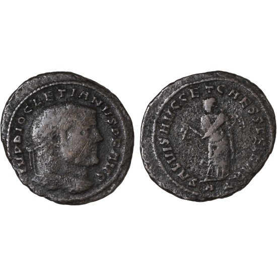 Moneda Imperio Romano Follis Diocleciano 298-303 d.C.
