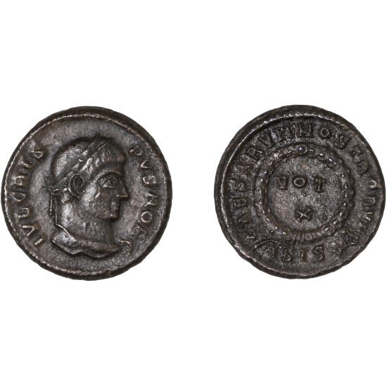 Moneda Imperio Romano Centenional Crispo 321-324 d.C.