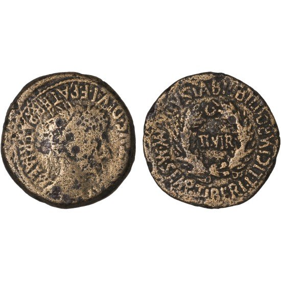 Moneda Imperio Romano As provincial Augusto 2 a.C. – 14 d.C.