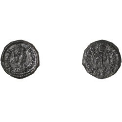 Moneda Imperio Romano ¼ de maiorina Valentiniano II 384-387 d.C.