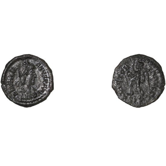 Moneda Imperio Romano ¼ de maiorina Valentiniano II 384-387 d.C.