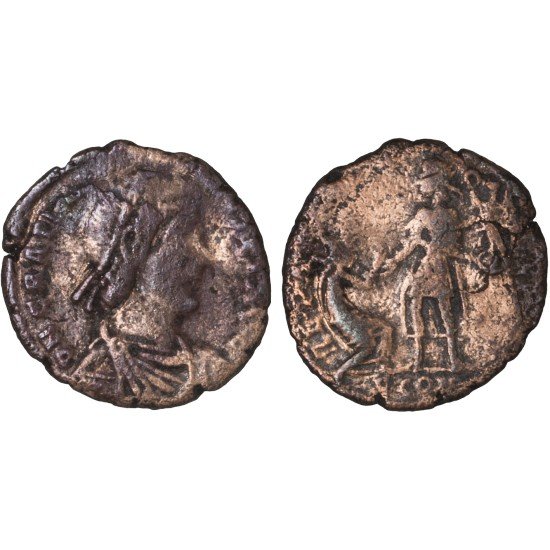 Moneda Imperio Romano Maiorina Graciano 379-383 d.C.