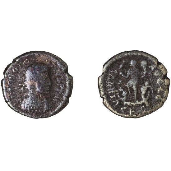 Moneda Imperio Romano Centenional Teodosio I 384-388 d.C.