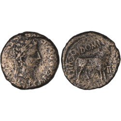 Moneda Imperio Romano As provincial Augusto 5-3 a.C.