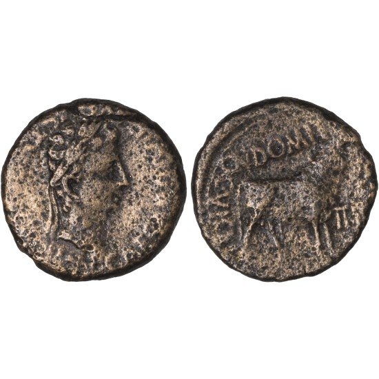 Moneda Imperio Romano As provincial Augusto 5-3 a.C.