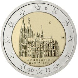 Alemania 2011 2 € euros conmemorativos Nordrhein-Westfalen ( 5 monedas ) Alemania 2011 2 € euros conmemorativos Nordrhein-Westfalen ( 5 monedas )