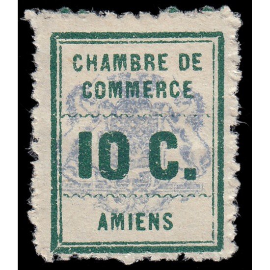 France Francia Sellos de Huelga 1 1909 Emitido por la Cámara de Comercio de Amiens MH