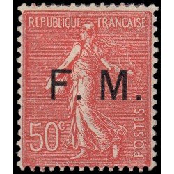 France Francia Franquicia Militar 6 1929 Sello con sobrecarga MH
