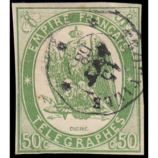 France Francia Telégrafos 2 1868 Usado
