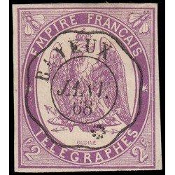 France Francia Telégrafos 4 1868 Usado