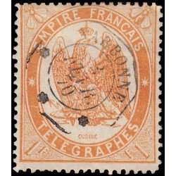 France Francia Telégrafos 7 1868 (14 janvier) Usado