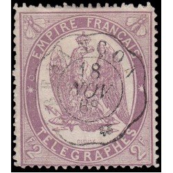 France Francia Telégrafos 8a 1868 (14 janvier) Usado