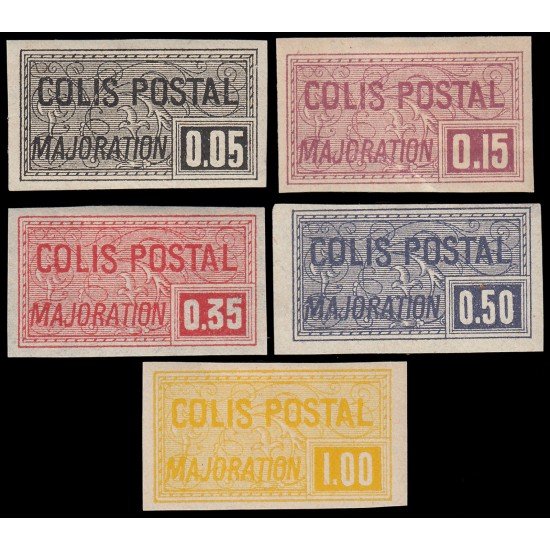 France Francia Paquete Postal 19/22 1918-20 Impresión más fina Recargo MH