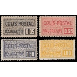 France Francia Paquete Postal 23/27 1918-20 Impresión más fina Recargo MH