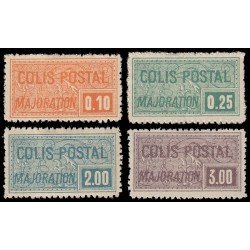 France Francia Paquete Postal 77/80 1926 Sellos de 1918-20 Impresión fina MH