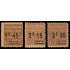 France Francia Paquete Postal 88/90 1928 Sellos de 1926 con nuevo valor en sobrecarga Entrega en la estación MH