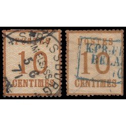 France Francia Alsacia-Lorena 5/5a 1870 Tipografía Usados