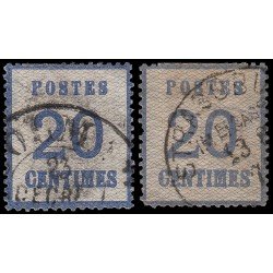France Francia Alsacia-Lorena 6/6a 1870 Tipografía Usados