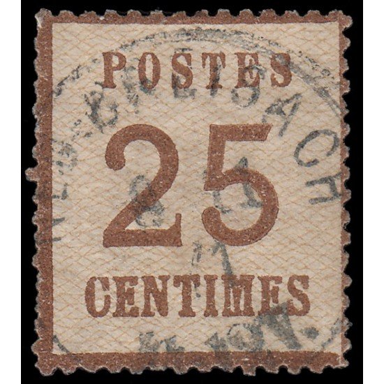 France Francia Alsacia-Lorena 7 1870 Tipografía Usado
