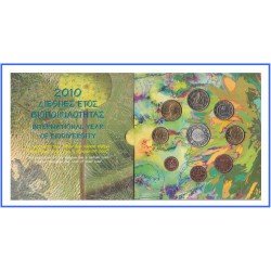 Grecia 2010 Cartera Oficial Monedas € euro Set +10 euros Biodiversidad