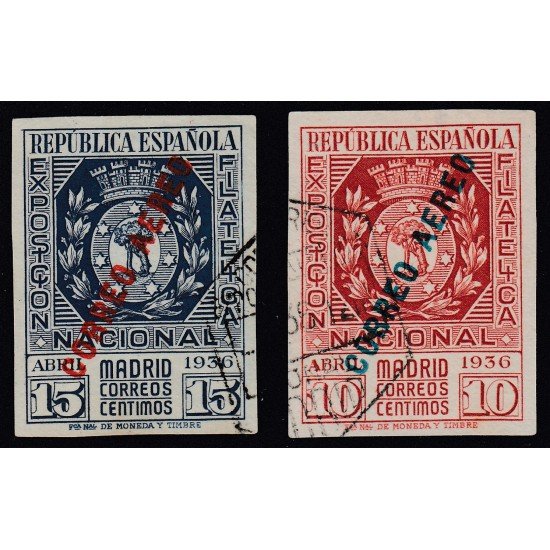 España Spain 729/30 1936 Expo Madrid Usados