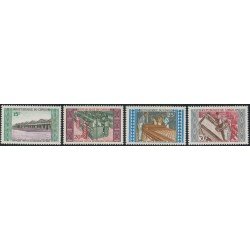 VAR2/S Congo francés  Nº 246/49   1970  Compljo textil de Kinsoundi Lujo