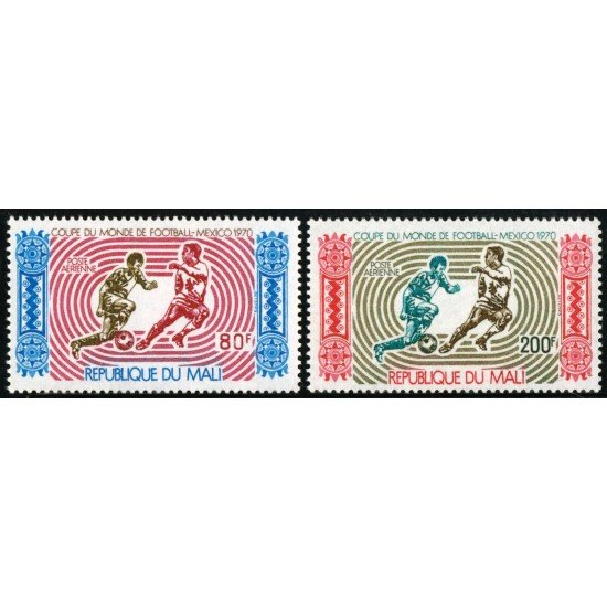 DEP1/S Mali A 101/02 1970 Copa del mundo de fútbol México Lujo DEP1/S Mali A 101/02 1970 Copa del mundo de fútbol México Lujo