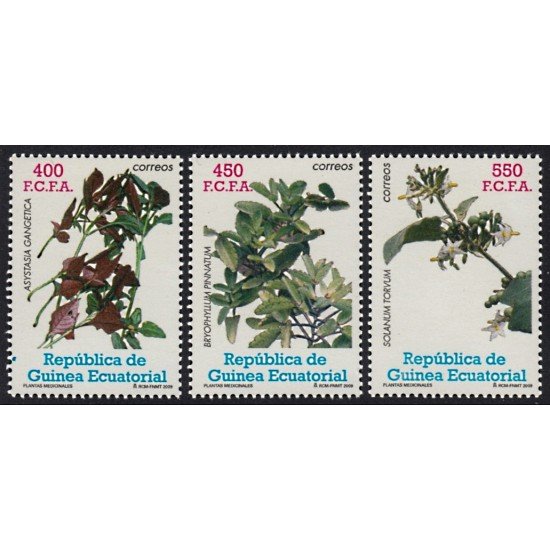Guinea Ecuatorial 418/20 2009 Plantas medicinales MNH