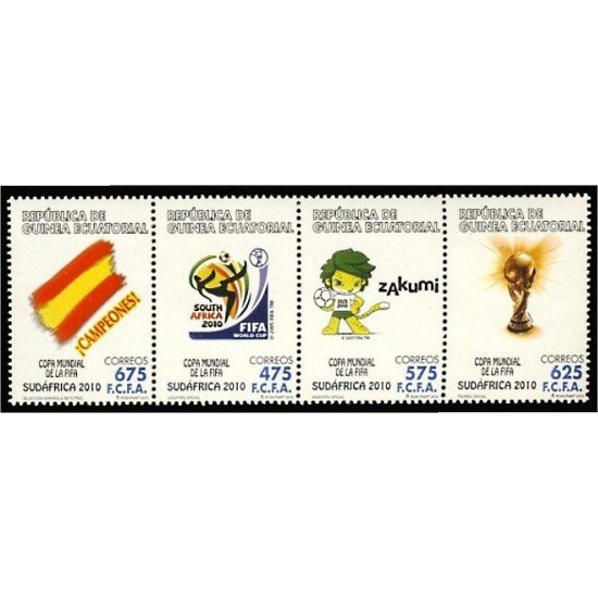 Guinea Ecuatorial 438/41 2010 FIFA Copa Mundial Sudáfrica 2010 MNH Guinea Ecuatorial 438/41 2010 FIFA Copa Mundial Sudáfrica 2010 MNH