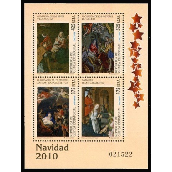 Guinea Ecuatorial 442 2010 Navidad 2010 HB MNH Guinea Ecuatorial 442 2010 Navidad 2010 HB MNH