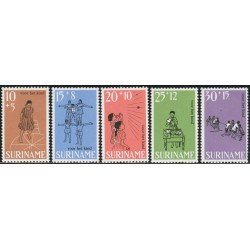 DEP5/VAR1/S Suriname  Nº 486/90  1968 Juegos de niños Deportes Lujo