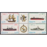 Italia Italy 1341/44 1978 Construcciones navales Barcos MNH Italia Italy 1341/44 1978 Construcciones navales Barcos MNH