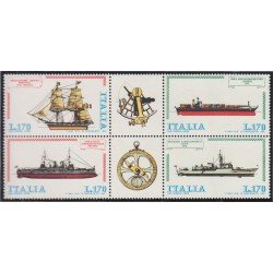 Italia Italy 1341/44 1978 Construcciones navales Barcos MNH