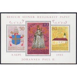 Liechtenstein HB 15 1985 Visita de S.S Juan Pablo II Escudo Iglesia MNH