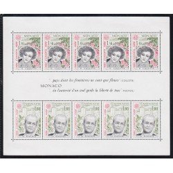 Monaco HB 18 1980 Europa G. Colette M. Pagnol MNH