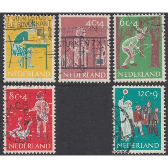 Holanda Netherlands 712/16 1959 Obras por la infancia Niños Usado Holanda Netherlands 712/16 1959 Obras por la infancia Niños Usado