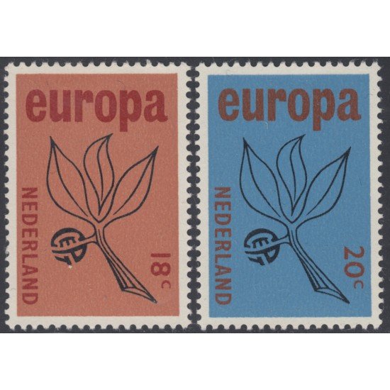 Holanda Netherlands 822/23 1965 Europa Flora Rama Lujo Holanda Netherlands 822/23 1965 Europa Flora Rama Lujo