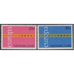 Holanda Netherlands 932/33 1971 Europa Lujo Holanda Netherlands 932/33 1971 Europa Lujo