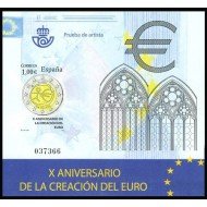 España Spain Prueba de lujo 98 2009 X Aniversario del Euro España Spain Prueba de lujo 98 2009 X Aniversario del Euro