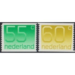 Holanda Netherlands 1153a/54a-N 1981 Sellos con cifras número al dorso Lujo Holanda Netherlands 1153a/54a-N 1981 Sellos con cifras número al dorso Lujo