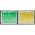 Holanda Netherlands  1153a/54a-N 1981 Sellos con cifras número al dorso Lujo