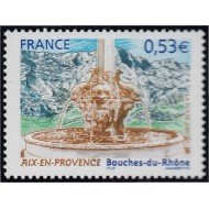 France Francia 3777 2005 Serie turística Aix-en-Provence Fuente Cuatro delfines MNH France Francia 3777 2005 Serie turística Aix-en-Provence Fuente Cuatro delfines MNH