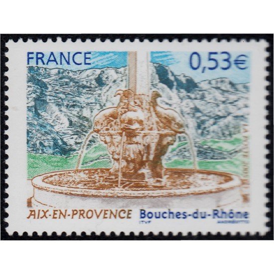 France Francia 3777 2005 Serie turística Aix-en-Provence Fuente Cuatro delfines MNH