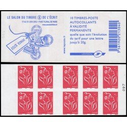 France Francia Carnets 3744-C9 2006 Serie Marianne de Lamouche Carnet 10 sellos del nº 3744 Animales en reverso Autoadhesivos France Francia Carnets 3744-C9 2006 Serie Marianne de Lamouche Carnet 10 sellos del nº 3744 Animales en reverso Autoadhesivos
