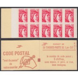 France Francia Carnets 2102-C7a  Serie Sabine Carnet 20 sellos CP goma mate  nº 2102 Lujo